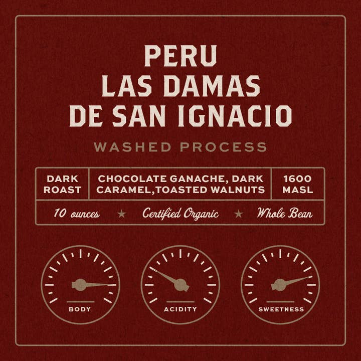 Peru Las Damas San Ignacio, 10oz for wholesale by Evermore Coffee Roasters