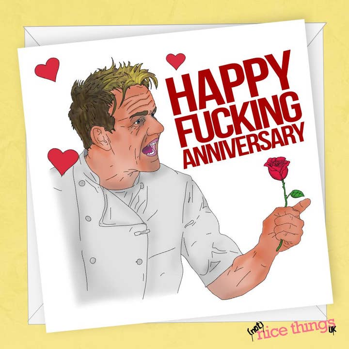 Carte d'anniversaire Gordon Ramsay | Carte pour petit ami/petite amie pour la vente par NotNiceThings