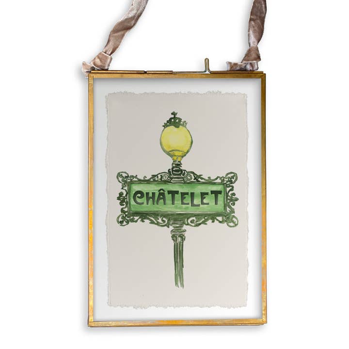 French Graffiti - Wholesale Tea Towel - Chatelet Paris Metro Sign13