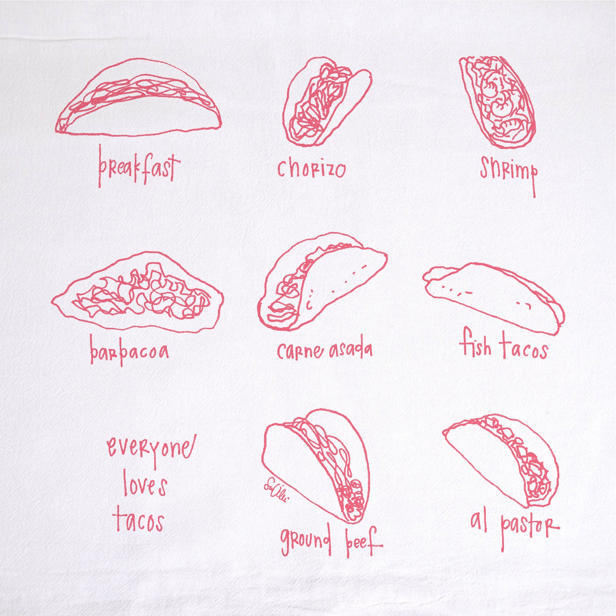 Girls Can Tell - Wholesale Tea Towel - Tacos Tea Towel | kitchen | flour sack | dish towels1