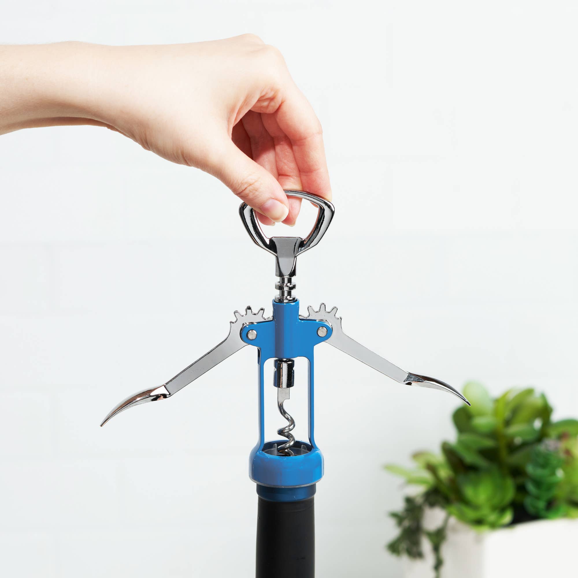 TRUE - Wholesale Bottle/Wine Opener - Soar Chrome Finish Winged Corkscrew ASSORTED COLORS8