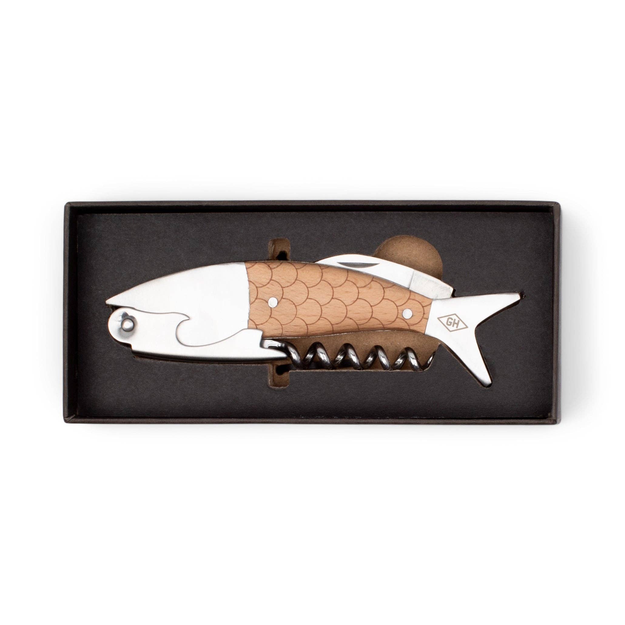 Designworks Collective – wholesale Bottle/wine opener – Fish Shaped Waiter's Corkscrew2