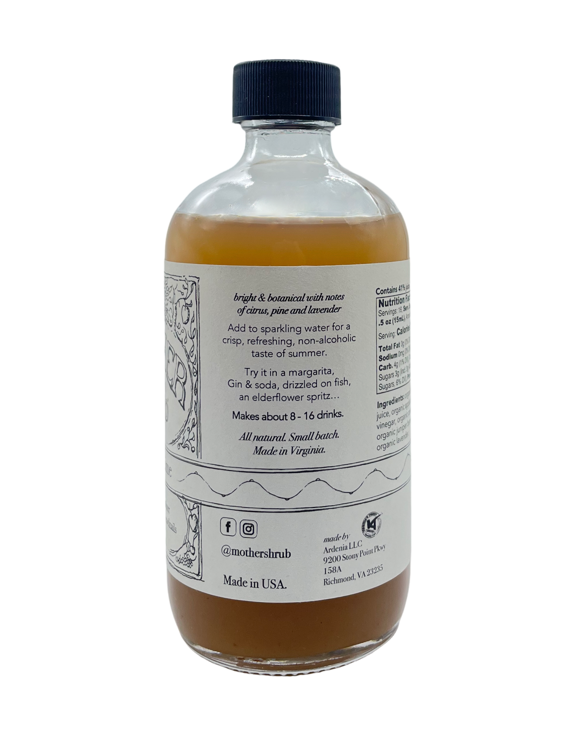 MOTHER shrub - Wholesale Cocktail Mix/Syrup - MOTHER shrub Juniper Lime4