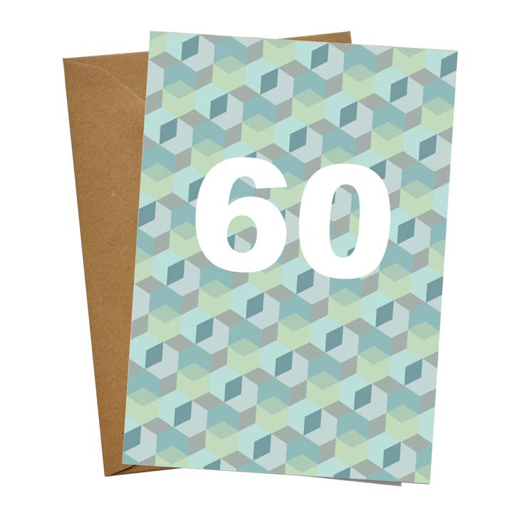 Klappkarte "60. Geburtstag" für den Großhandel von mimie & joe