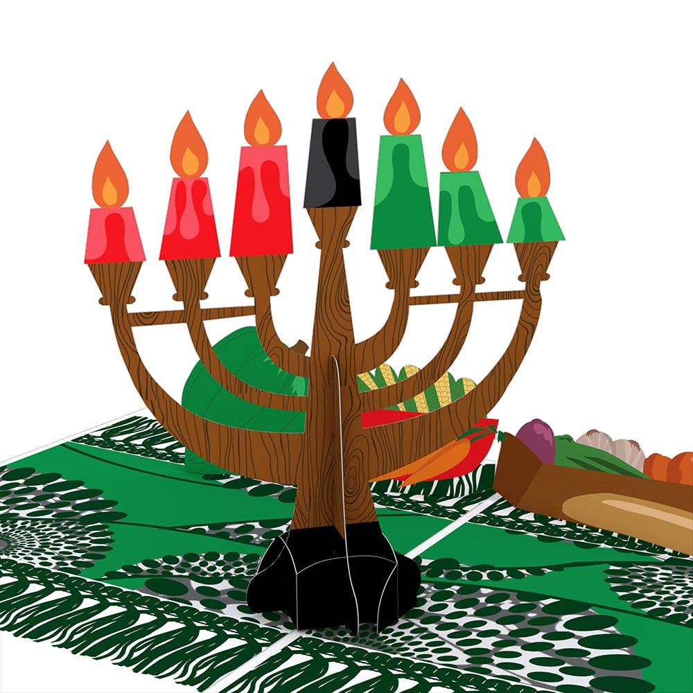 Lovepop Cards - Wholesale Hanukkah Card - Happy Kwanzaa 5''x7'' Card, Pop-Up Cards0