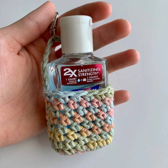 GladeRunDesigns - Wholesale Keychain – Women's - Hand Sanitizer Holder Keychain in Light Spring Colors