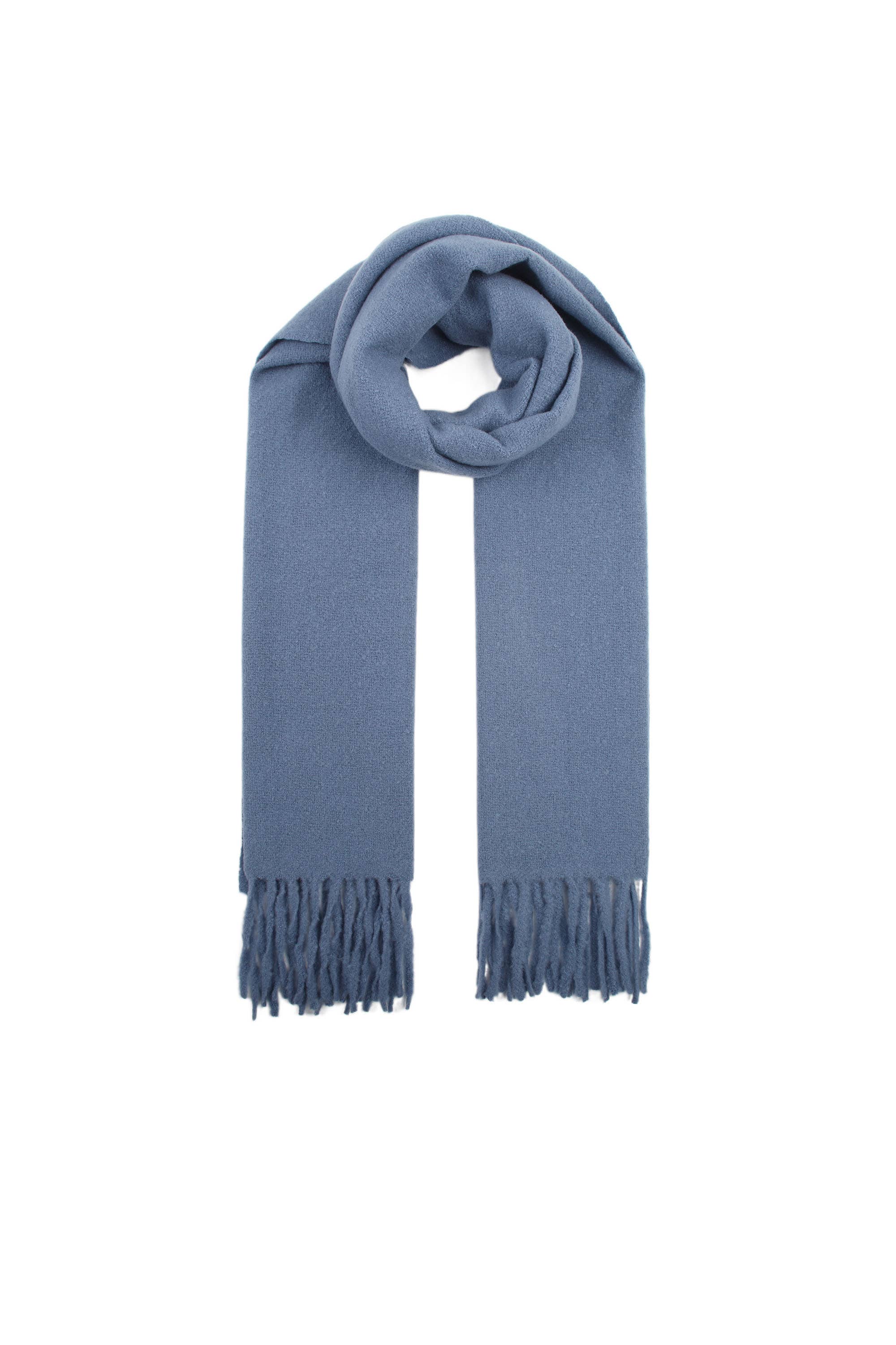 PHANIE MODE - Wholesale Scarf - Women's - E-09355 Women's plain scarf with fringes – Soft & elegant35