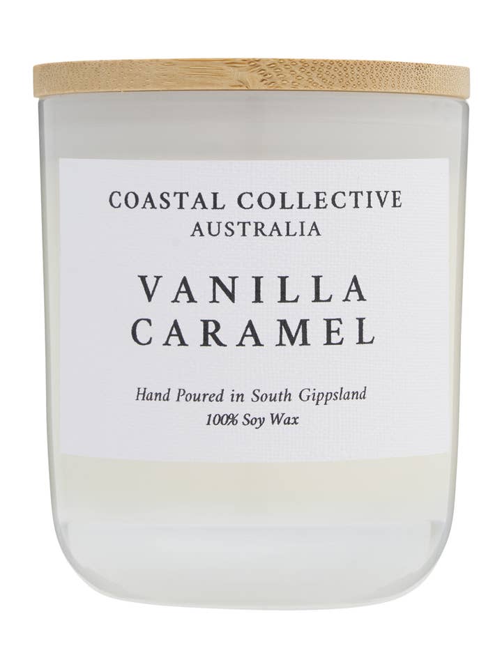 Vanilla Caramel Jar Candle for wholesale by Coastal Collective Australia