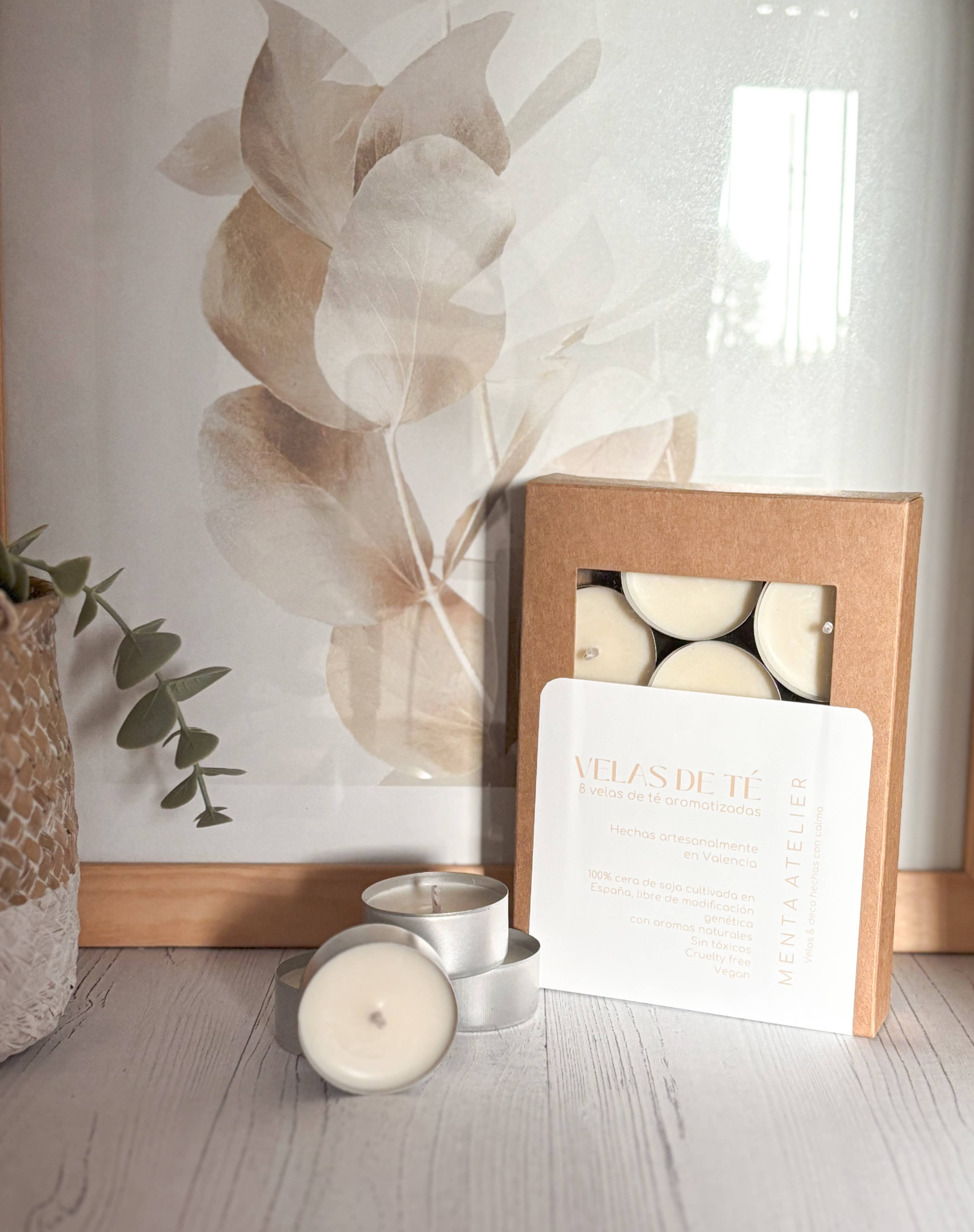 Menta Atelier – Engroshandel Fyrfadslys – Æske med 8 fyrfadslys