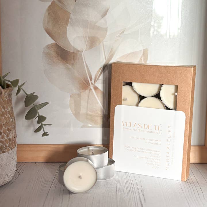 Menta Atelier – wholesale Värmeljus – Ask med 8 värmeljus
