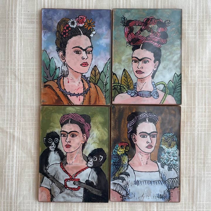 Tesoros Trading Company - Wholesale Compact Mirror - Purse Mirror Frida, Peru1