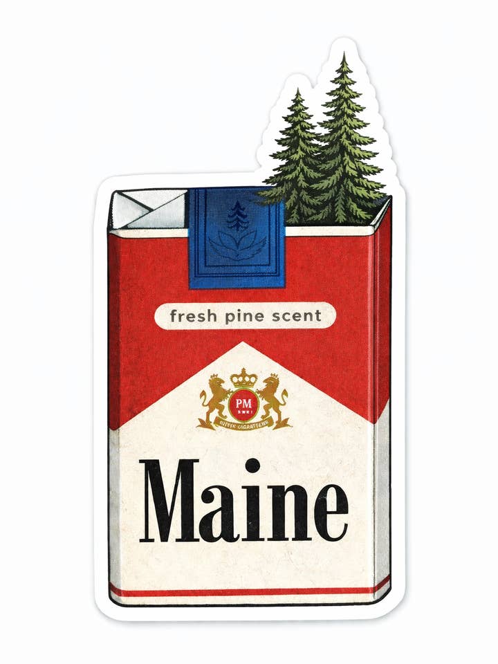 Pack of Pines Sticker for wholesale by Mentally In Maine