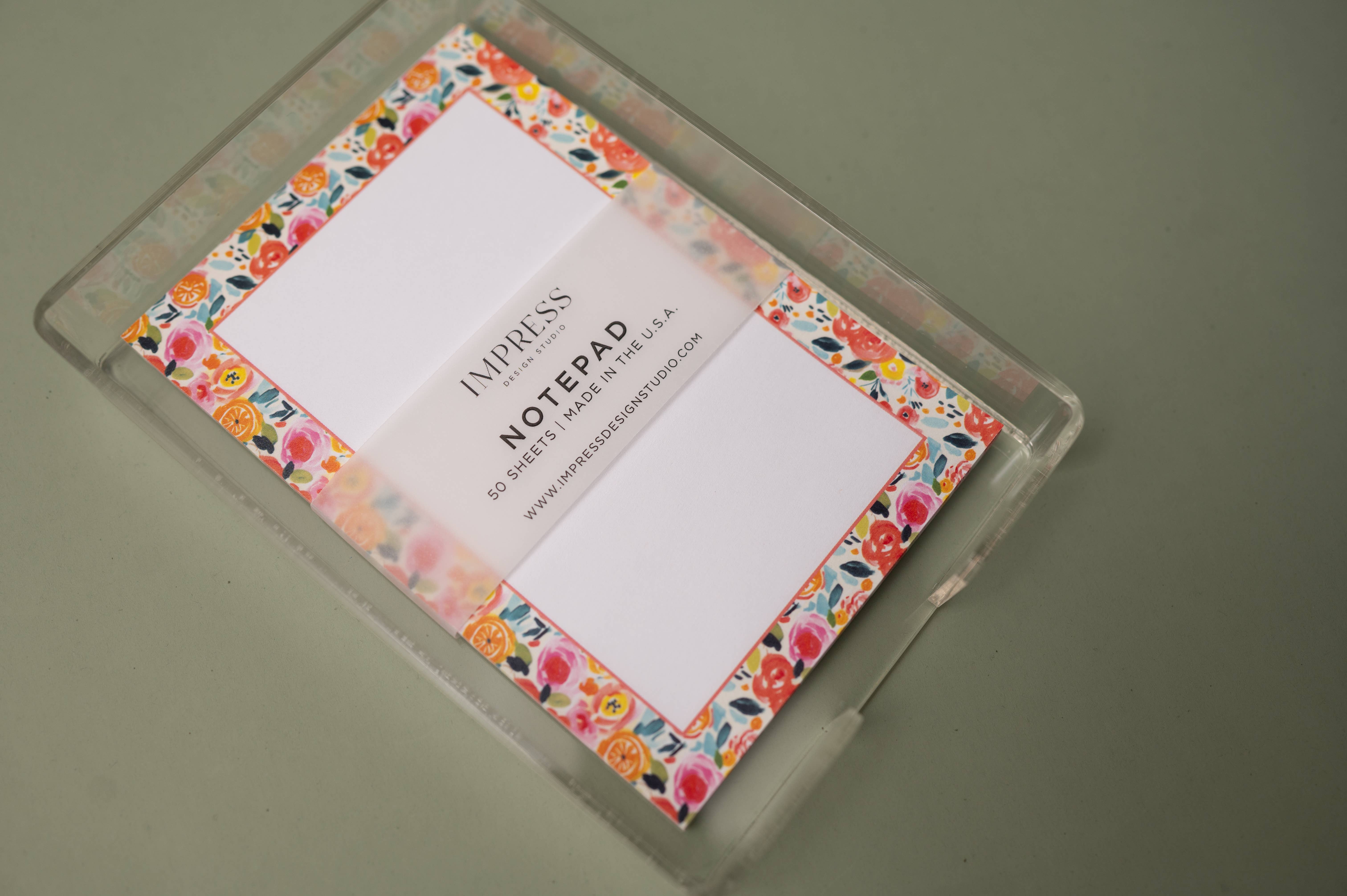 Impress Design Studio - Wholesale Desk Organizer - Acrylic Notepad Tray1