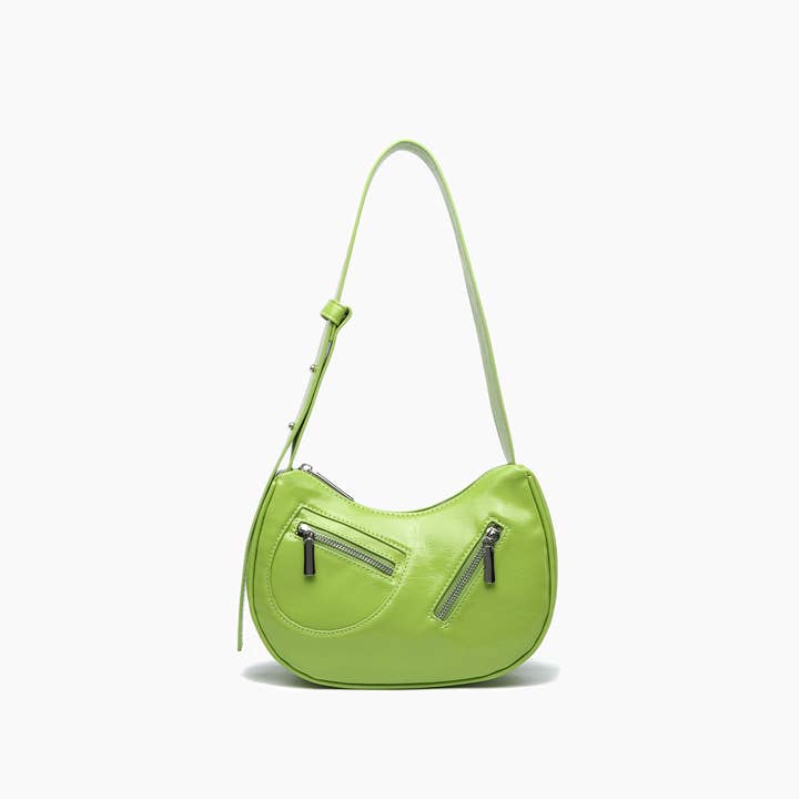 Like Dreams - Wholesale Shoulder Bag - Women's - Dolce Crackled Vegan Leather Shoulder Bag