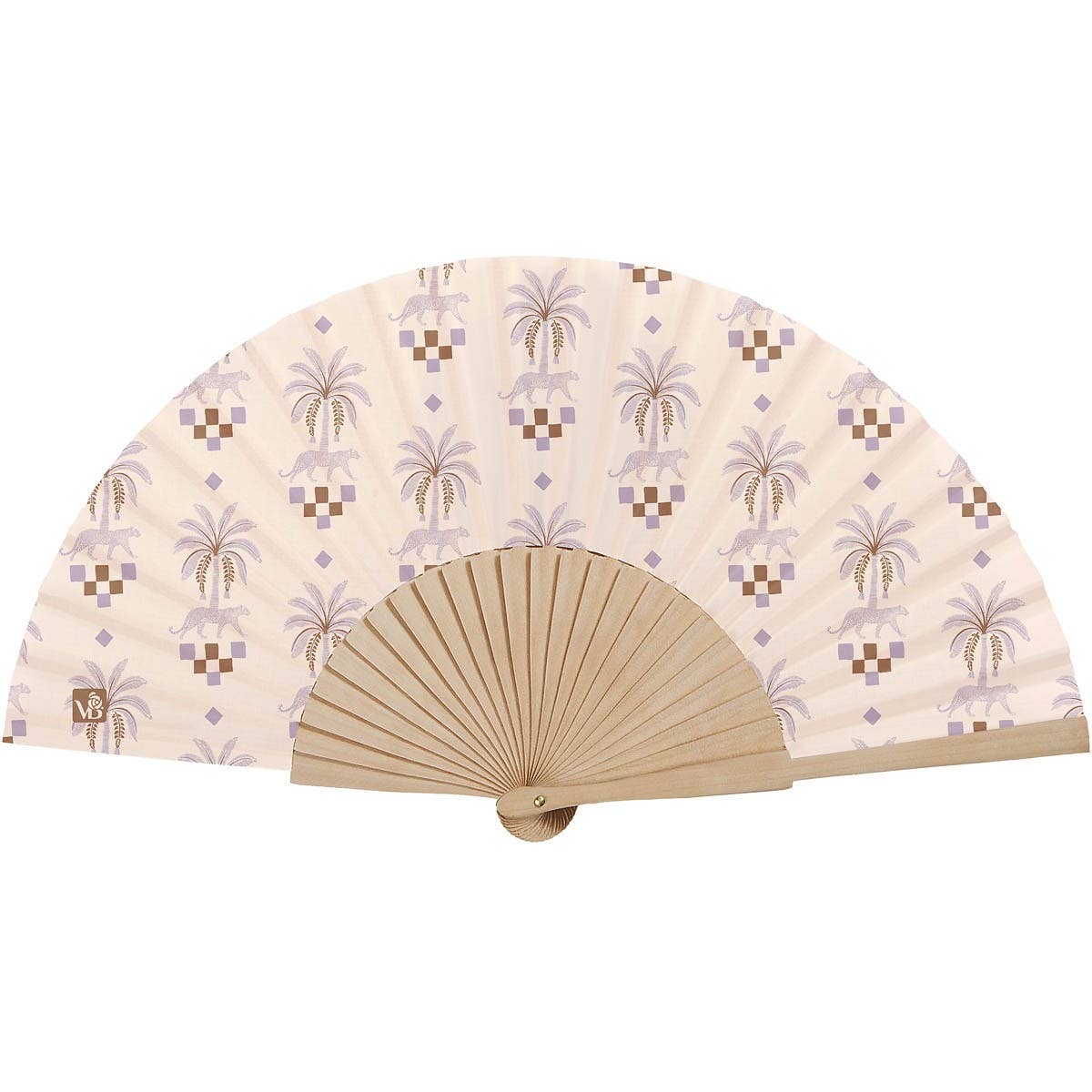 Vent de Bohème - Wholesale Handheld Folding Fan - Birch wood fan Riviera0