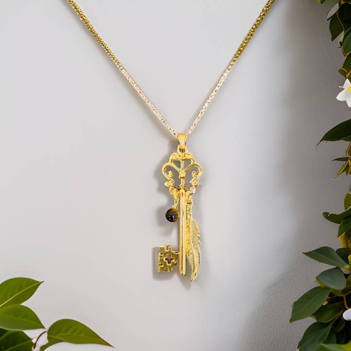 Butterfly Skeleton Key Necklace for wholesale by The Urban Charm