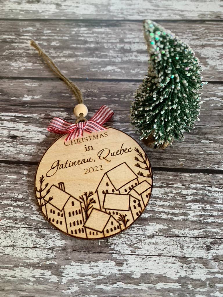 Suze Lake Designs – wholesale Christmas decoration – Personalised Town Christmas Tree Decoration 1