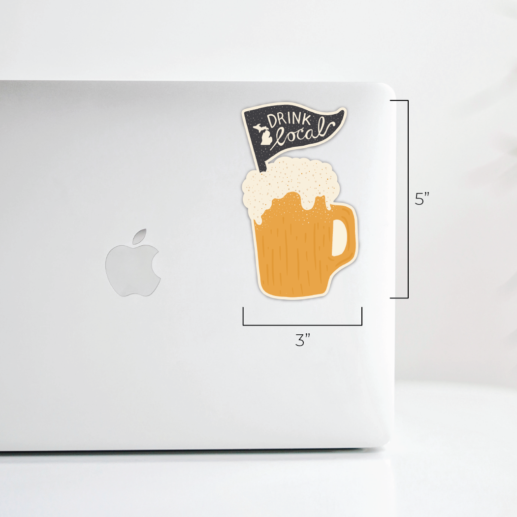 Stuck on Michigan - Wholesale Sticker - Drink Local Michigan Sticker — Waterproof Vinyl for Coolers1