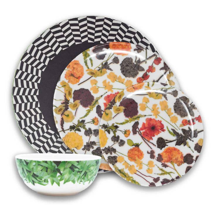 Botanical Elegance Set 16 Piece Setting for wholesale by Elizabeth Sutton Home