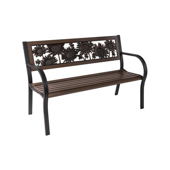 Painted Sky Designs - Wholesale Bench - Sunflower Bench (2-tone steel)