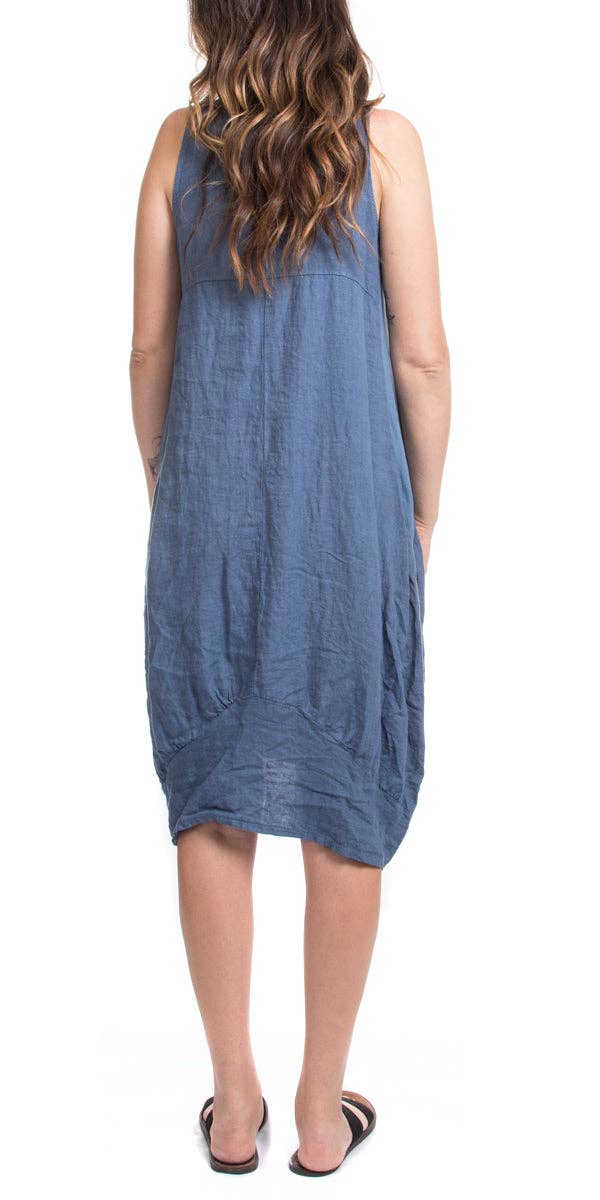 Gigi Moda - Wholesale Dress - Women's - Pure Linen Sleeveless Dress22