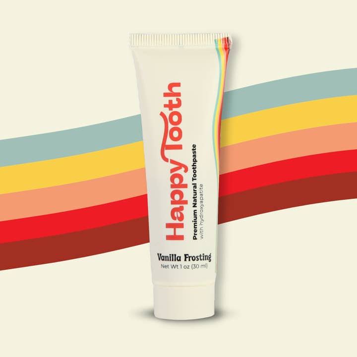 Travel Size Natural Hydroxyapatite Toothpaste for wholesale by Happy Tooth Products LLC