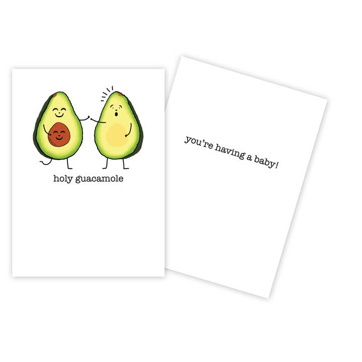 Avocados Baby Shower Card for wholesale by Sun Day Greetings