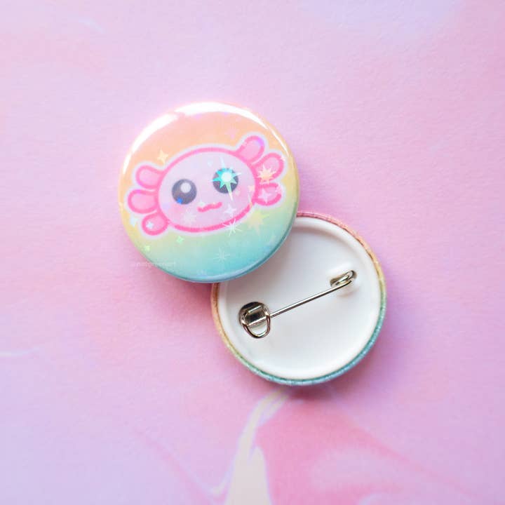 NatGreenArt - Wholesale Lapel Pin/Button - Ocean Badge Pack (Set of 4 x 1" Holo Pins)5