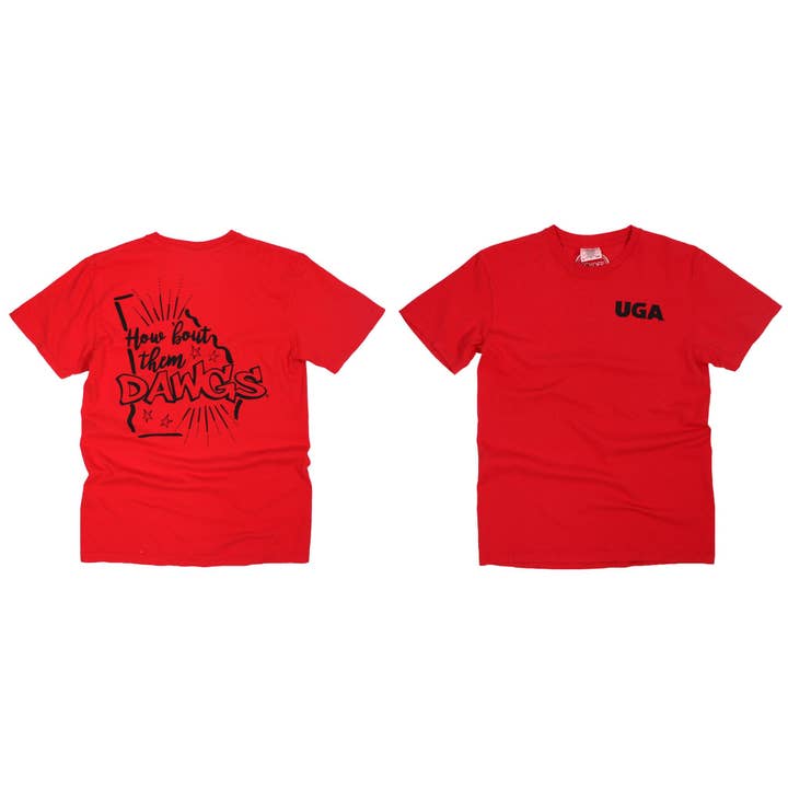 Georgia Pep Squad Kortärmad T-shirt i rött för wholesale av Kickoff Couture