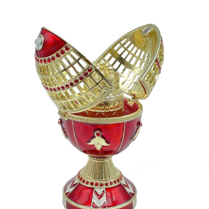 Keren Kopal – wholesale Prydnadslåda – Rött ryska ägg6