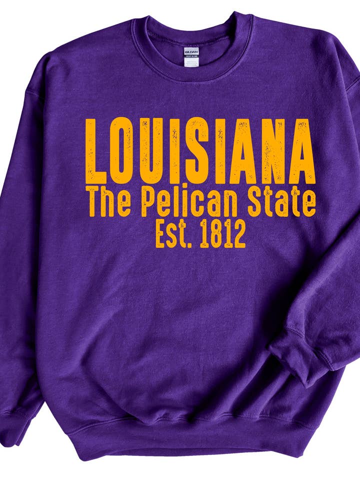 Louisiana The Pelican State Tee, SS or Hoodie for wholesale by American Threadz Apparel