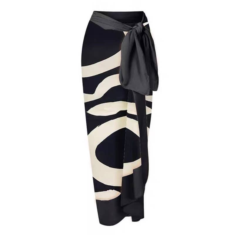 Sweetkama - Wholesale Two Piece Swimsuit - Women's - 2PCS Floral Halter One Piece Swimwear/Wrap Cover/Set 2