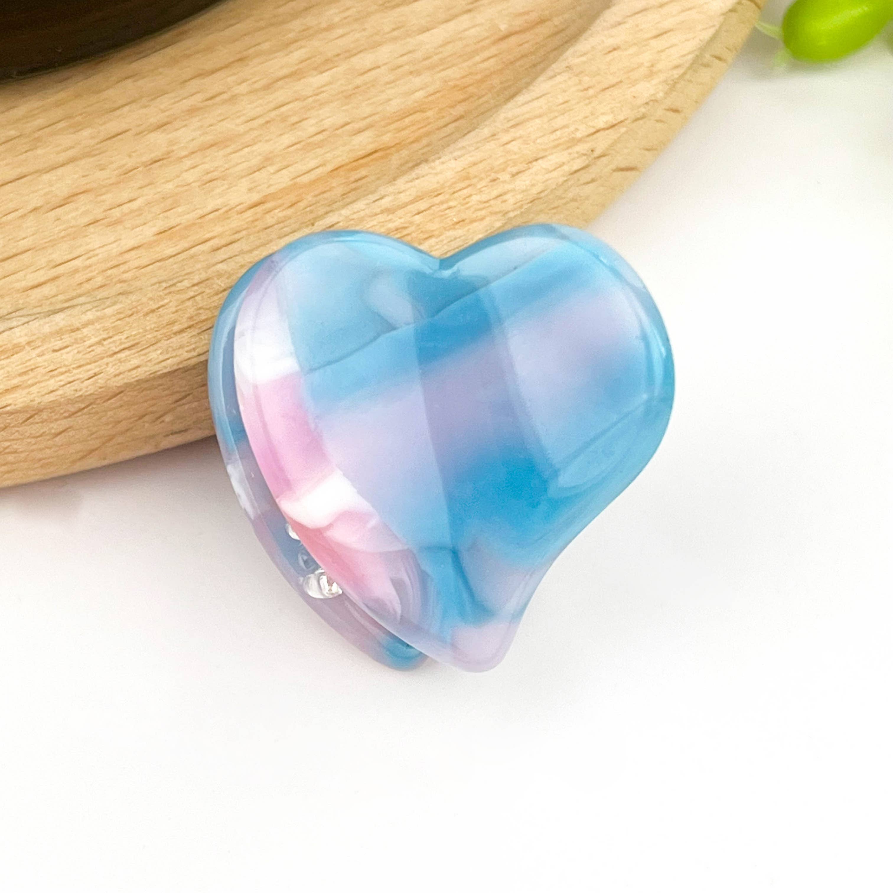 TheDivaSoap - Vente Pince à cheveux – femme - Pince à cheveux mignonne en acétate en forme de mini cœur, pince à cheveux pour la Saint-Valentin11