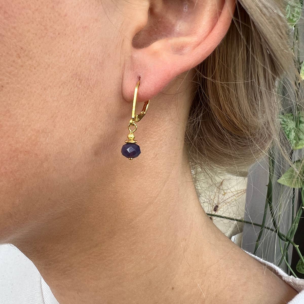 Jazu Jewellery – wholesale Dangle earrings – Earrings with round glass bead10