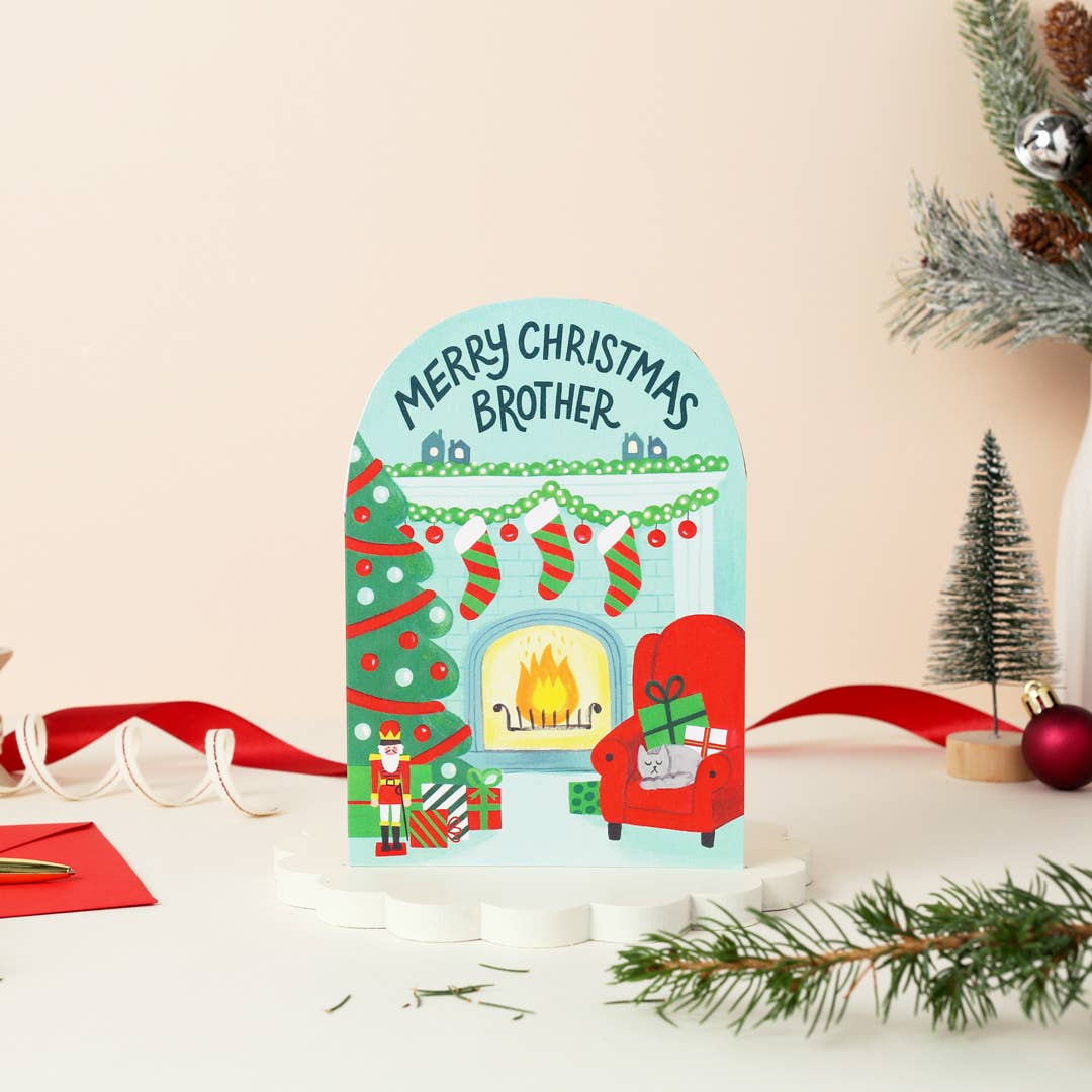 Ricicle Cards - Wholesale Kerstkaartje - Merry Christmas Brother | Wenskaart | Kerstkaart1