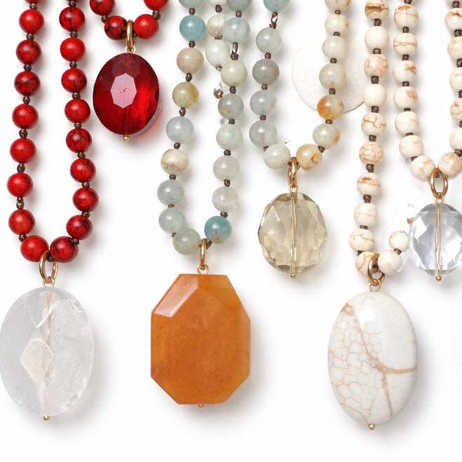 Stone Layering Necklace for wholesale by Katia Designs