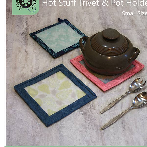 Hot Stuff Trivet & Pot Holder-SM | Sewing Pattern + Silicone for wholesale by Around the Bobbin