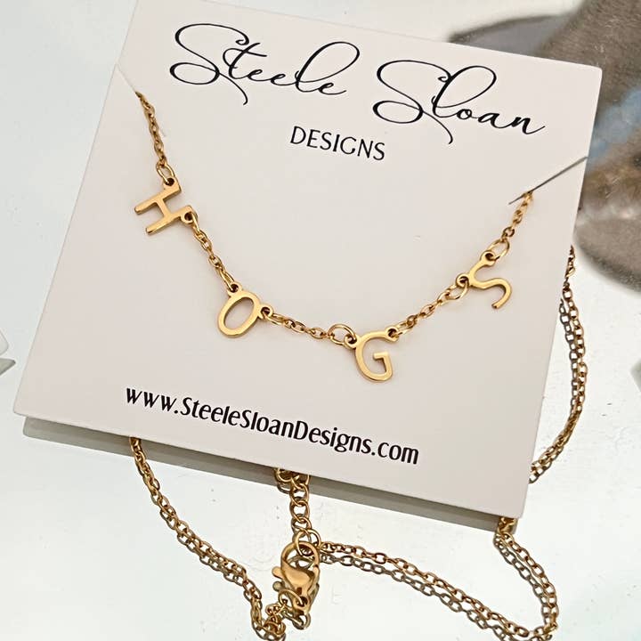 Steele Sloan Designs - Wholesale Pendant/Charm Necklace - University of Arkansas HOGS Charm Necklace Arkansas Gameday