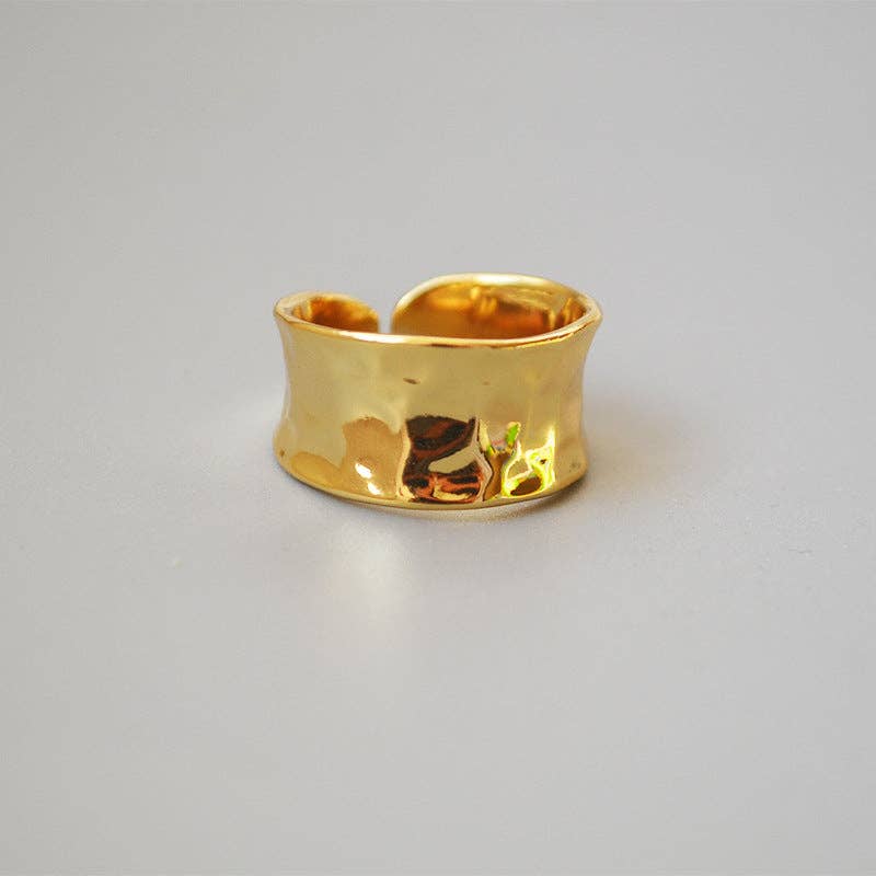 Revelari - Wholesale Cocktail/Statement Ring - Gold Wide Cuff Statement Ring0
