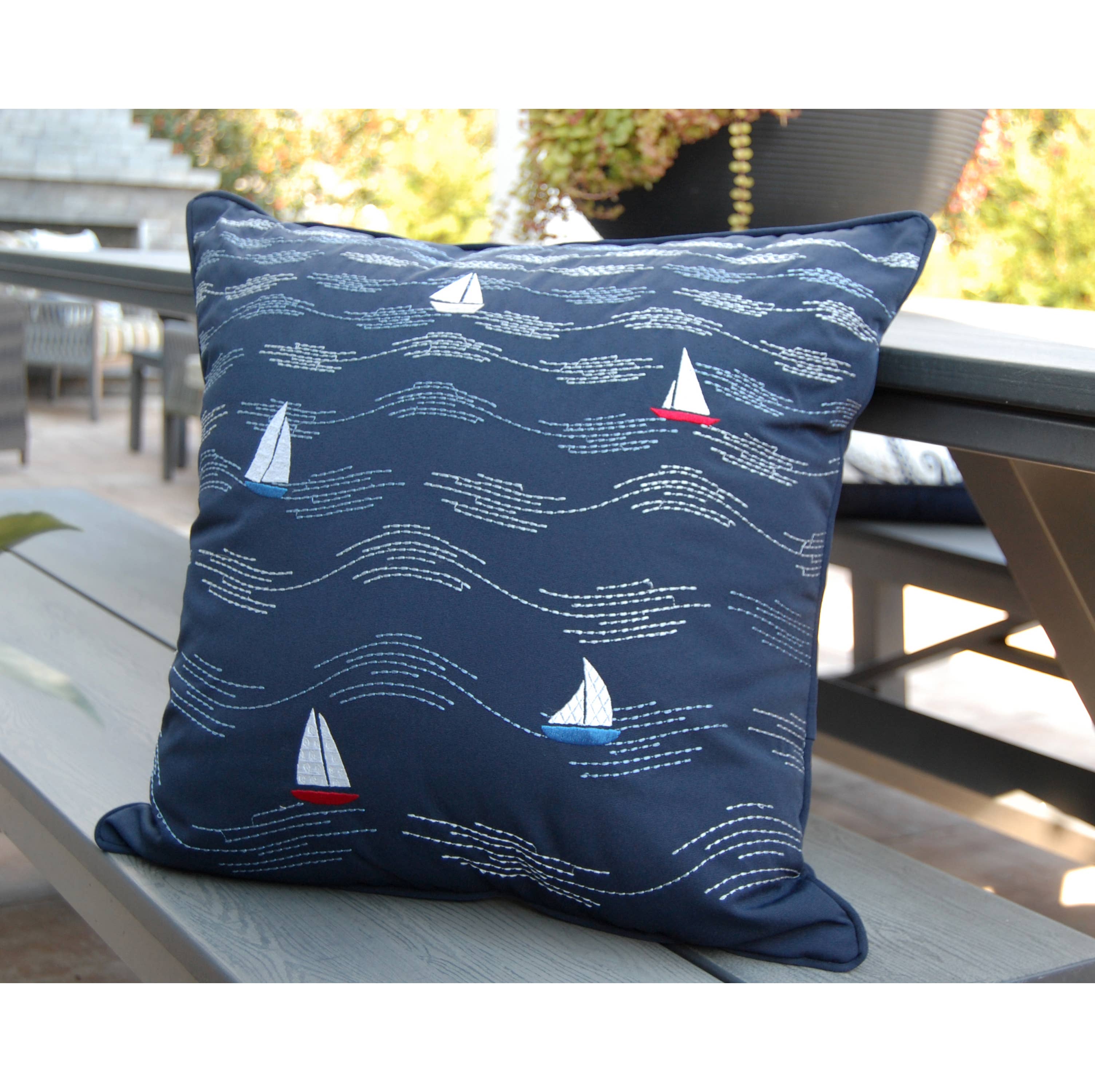 Rightside Design - Wholesale Throw/Decorative Pillow - Cape Series Modern Waves Indoor/Outdoor Throw Pillow1