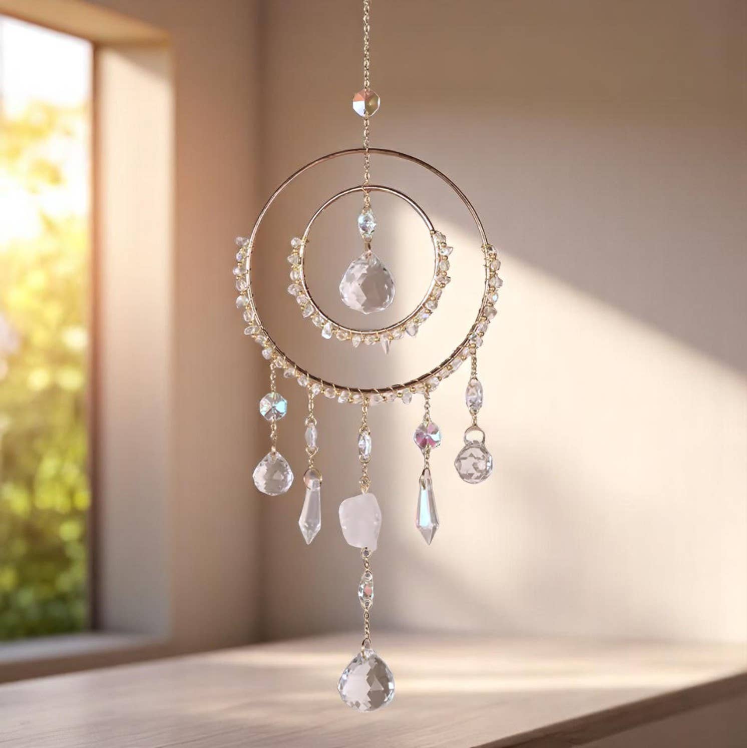 Crystolver (We Cover All Import Fees) – wholesale Suncatcher – Round Crystal Pendants Suncatcher Hanging0