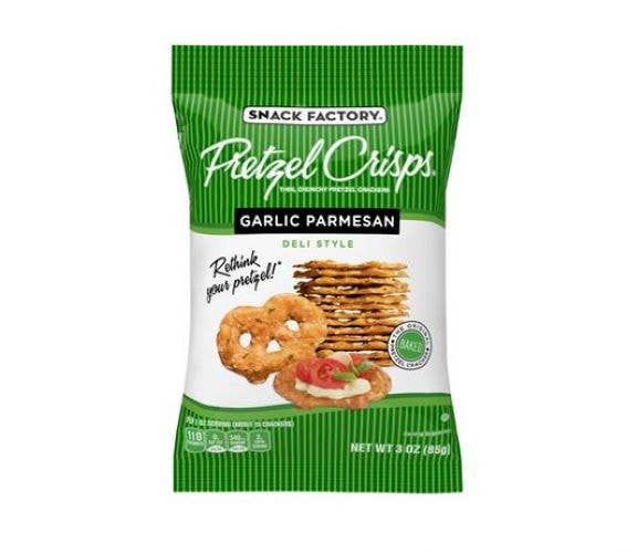 Shop The King - Wholesale Pretzels - Snack Factory Pretzel Crisps Garlic Parm 3 Boxes 08ct