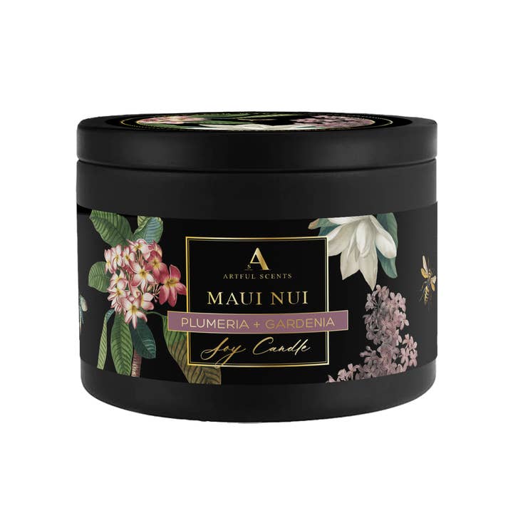 Artful Scents - Wholesale Travel Candles - Maui Nui Candle - Plumeria + Gardenia