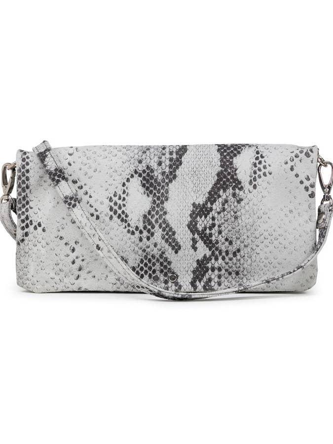 Mala de tiracolo Crystal - White Snake por atacado de CoFi Leathers