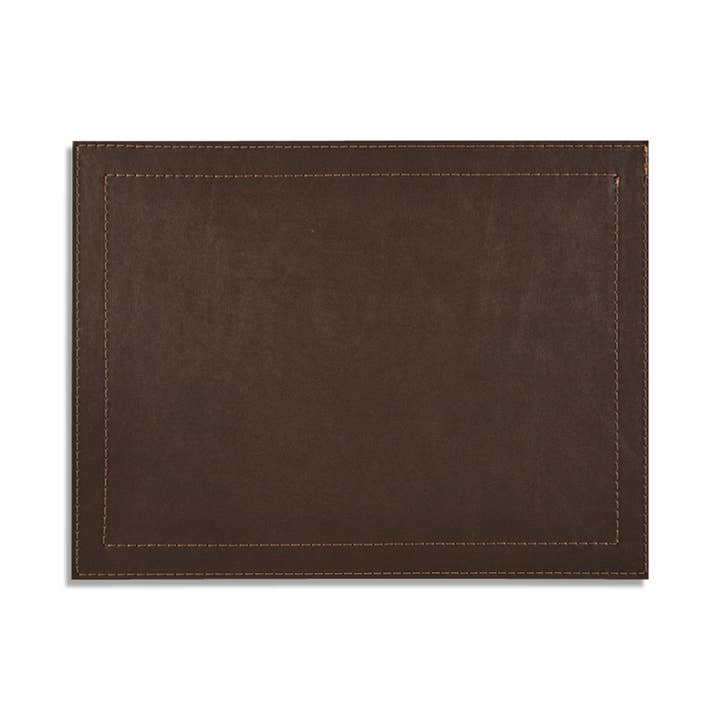 Klassische Luxe Tischset Kunstleder - Braun Obsidion für den Großhandel von DAVANTI