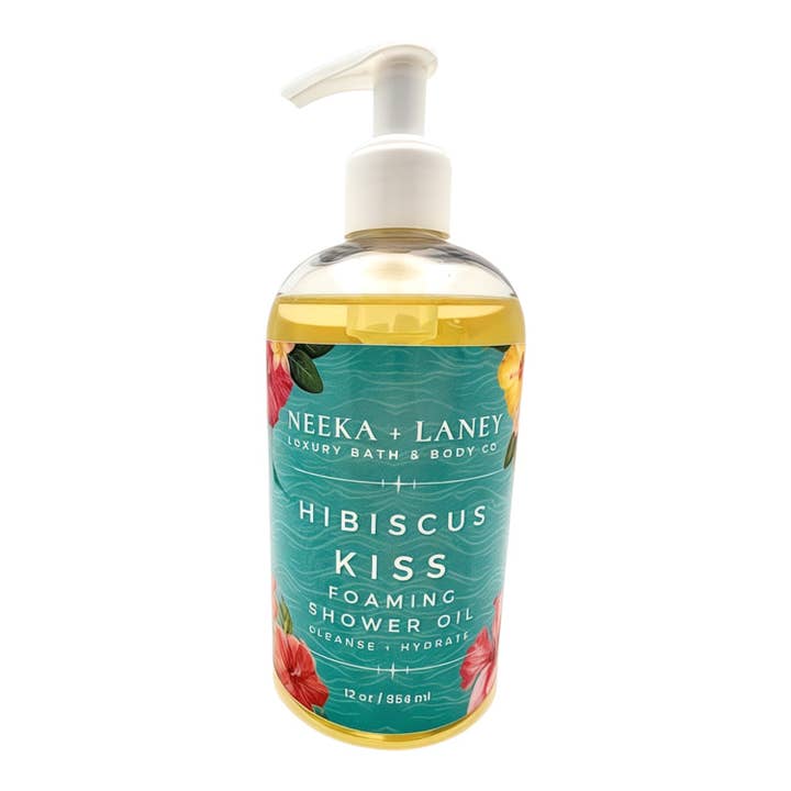 NEEKA + LANEY FOAMING SHOWER OIL - HIBISCUS KISS for wholesale by NEEKA + LANEY