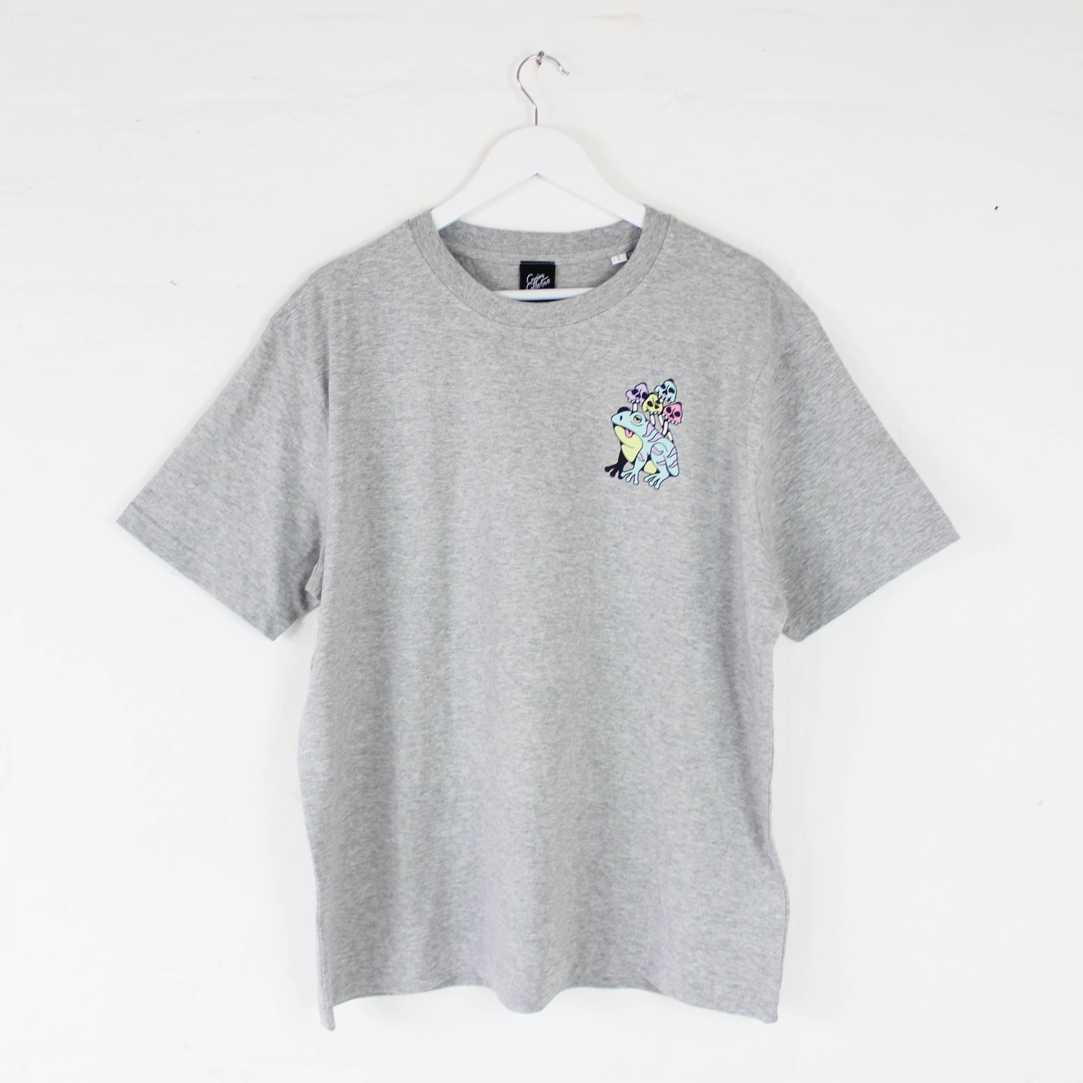 Cousins Collective - Wholesale Screen printed t-shirt – unisex - Mushroom Frog Printed Unisex Relaxed T-shirt - 3 Colours1