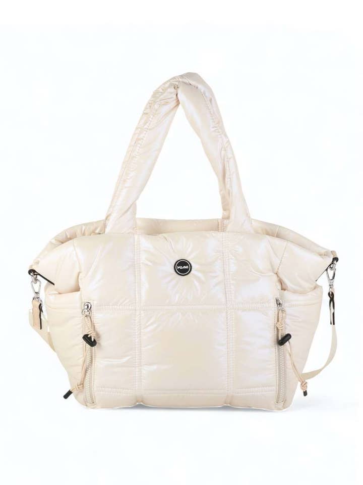 KB3402601_45 - SHOPPER EN NYLON, AVEC FERMETURE ÉCLAIR, COULEUR IVOIRE pour la vente par Kbas