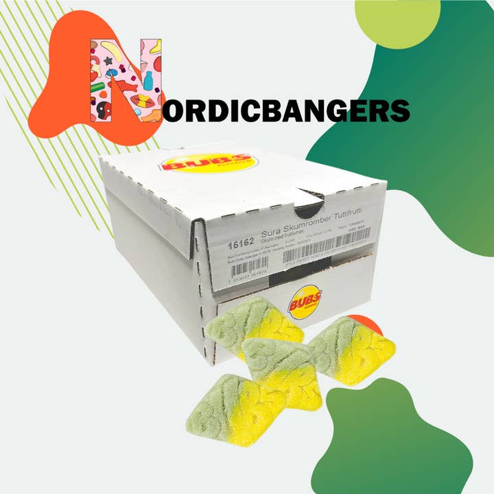 Nordicbangers - Swedish Candy - Wholesale Gummy - Bubs Swedish Candy Sour Foam Rhomb 2.6kg Box