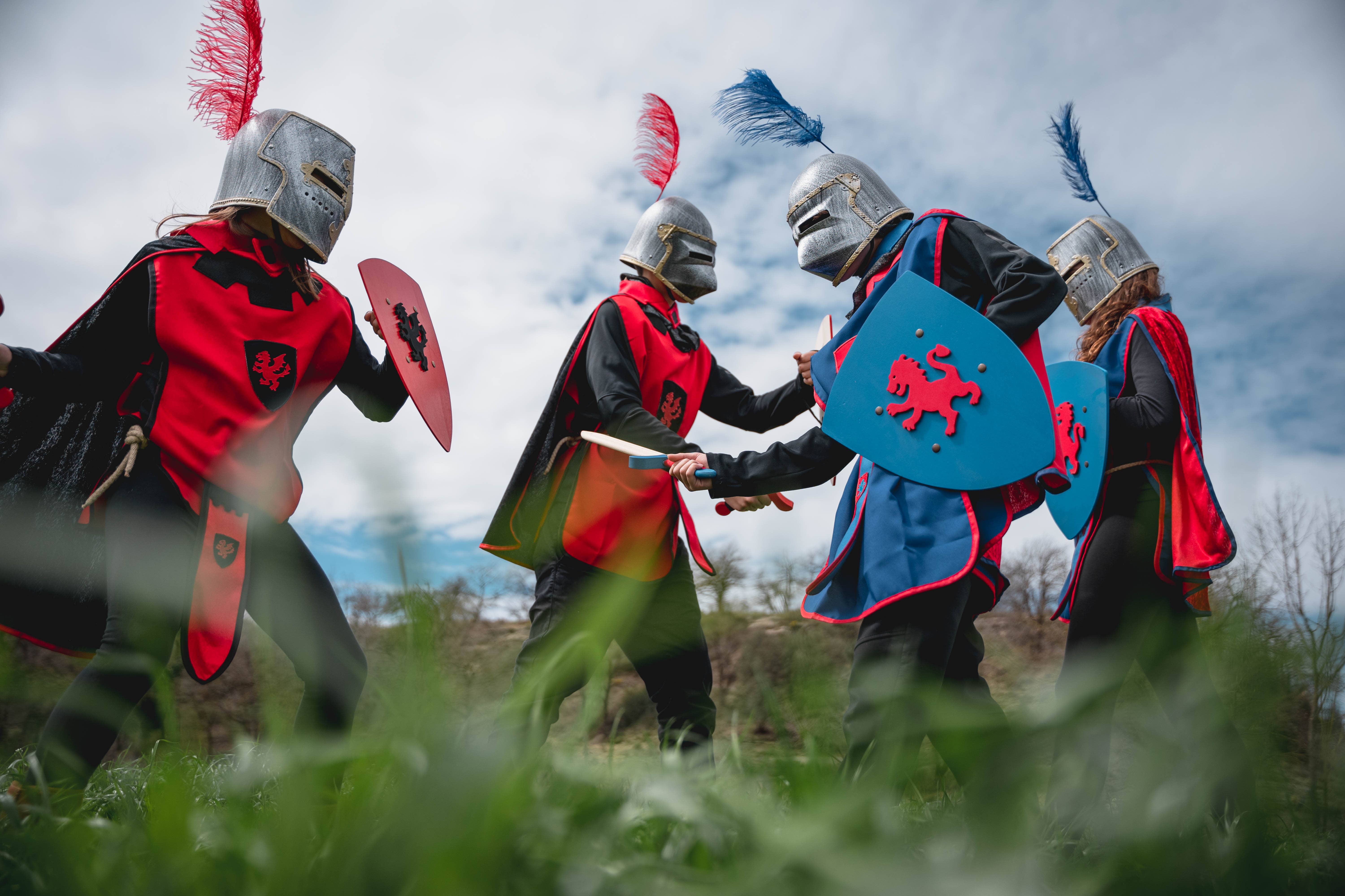 KALID MEDIEVAL - Wholesale Cape - Kids - CAPE KAMELOT RED - ST5043